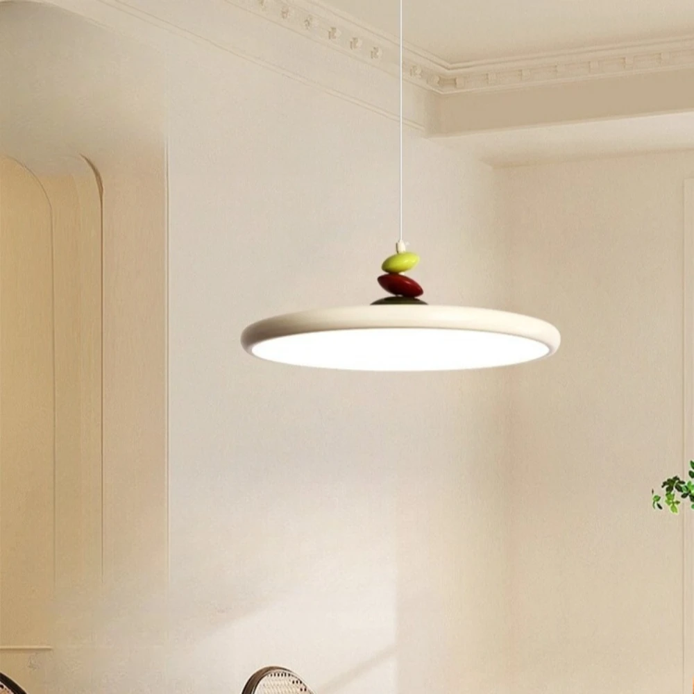 

Подвесной светильник для ресторана в кремовом стиле, современный минималистичный креативный барный светильник, персонализированная летающая тарелка, подвесной светильник