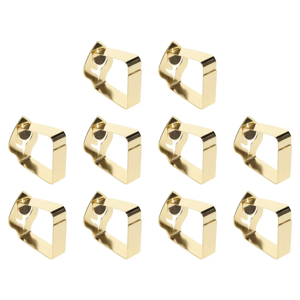 Bild 5: 10 Stück Gold/Silber Tischdeckenklammern aus Edelstahl in Blattform, 4,9 x 4,6 x 3,5 cm, multifunktionale Tischdeckenklammern