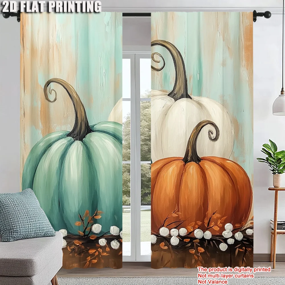 

2pc, Curtains Farmhouse Style Versatile Polyester,Without Electricity Party Decorations Suitable for Seasonal Decorations