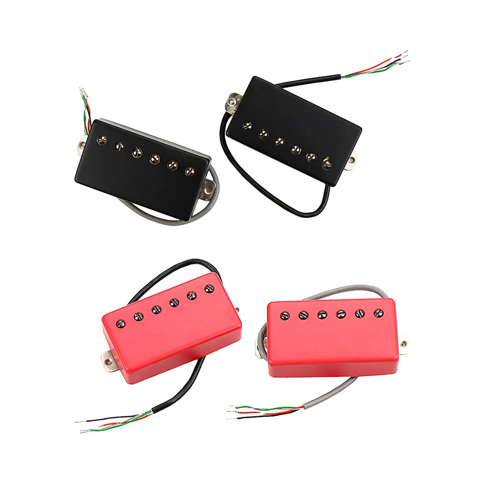 2Pcs Neck Bridge Pickup Alnico 5 50mm(Neck), 52mm(Bridge) Double Coil Pickup