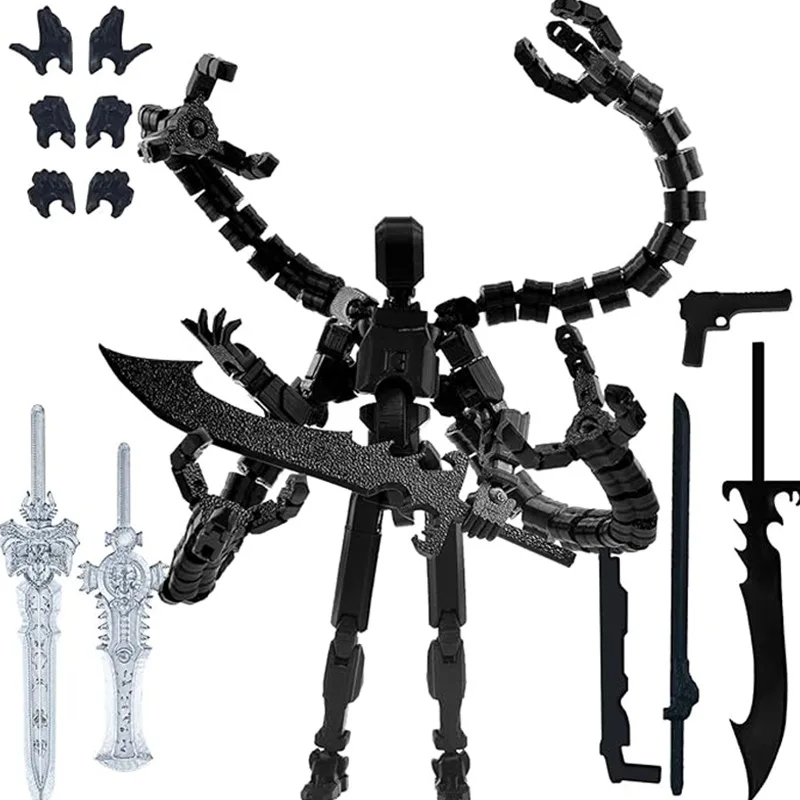 

Tentacle Series T13 Action Figures 3D Printed Dummy Multi-Jointed Action Lucky Figure Desktop Ornament 13 Robot Model