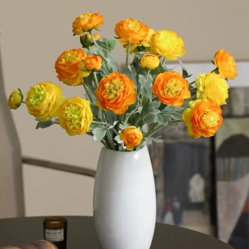 1pc, neue Pfingstrosen blume einzelne 3 Köpfe, die Pfingstrosen blume gefälschte Blume Haupt dekoration Hotel hochzeits blume Luxus dekor beflocken
