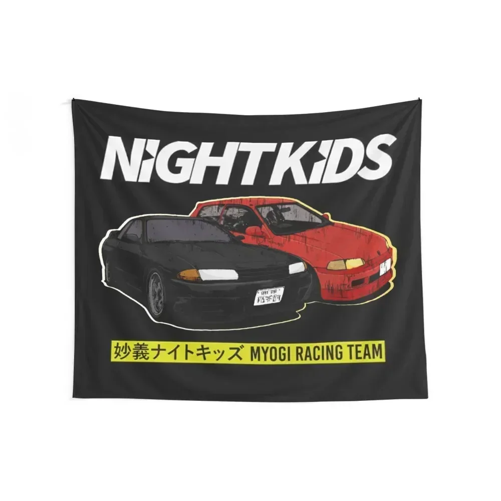 Initial D - Night Kids Print Tapestry Room Decor Cute Bedrooms Decorations Tapestry