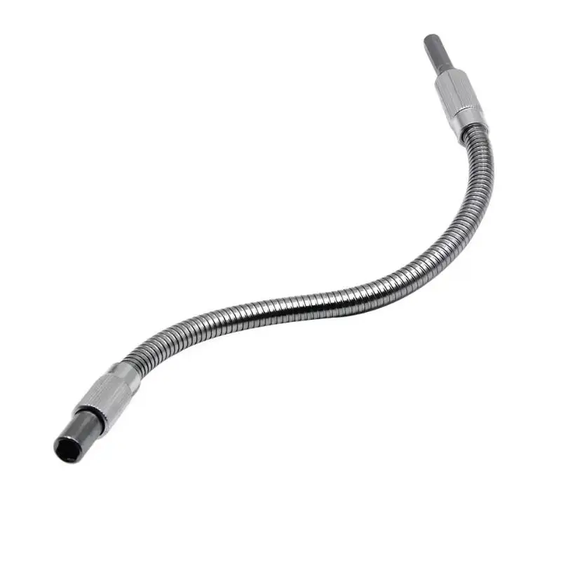 300 мм серебряная шестиугольная ручка, металлический универсальный гибкий вал, направляющая отвертка, удлинитель, аксессуар для инструмента