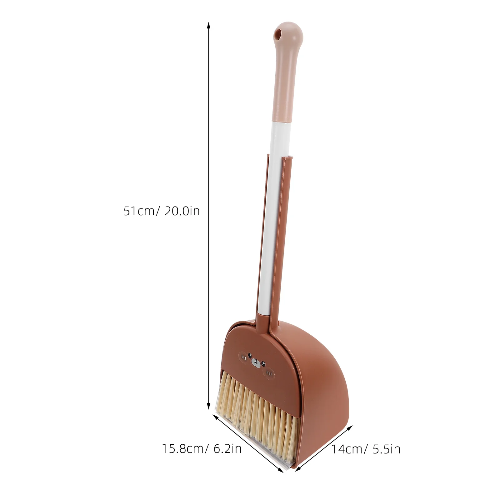 Kids Small Broom and Dustpan Set Cartoon Animal Style Toddler Cleaning Kit Lightweight Compact Housekeeping Helper for Home