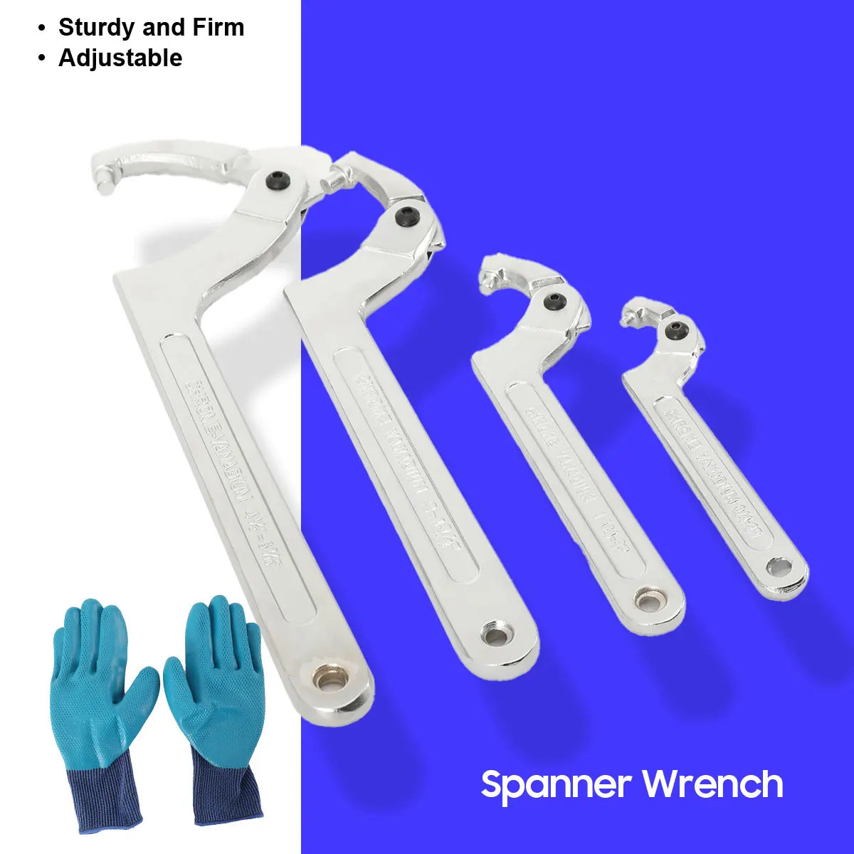 

4 шт./компл. 19-51 мм/32-67 мм/51-121 мм/115-170 мм регулируемый гаечный ключ для гидравлического цилиндра, механической машины