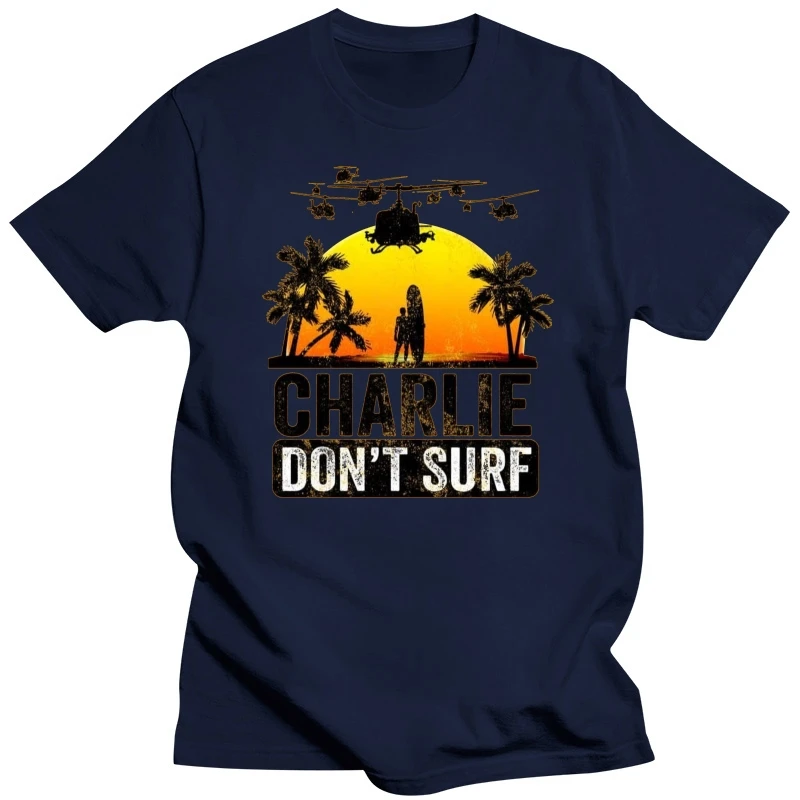 Charlie Dont Surf Apocalypse Now Film Movie T-Shirt Mens 2018 fashion Short Sleeve Brand T Shirt O-Neck 100%cotton T-Shirt Tops