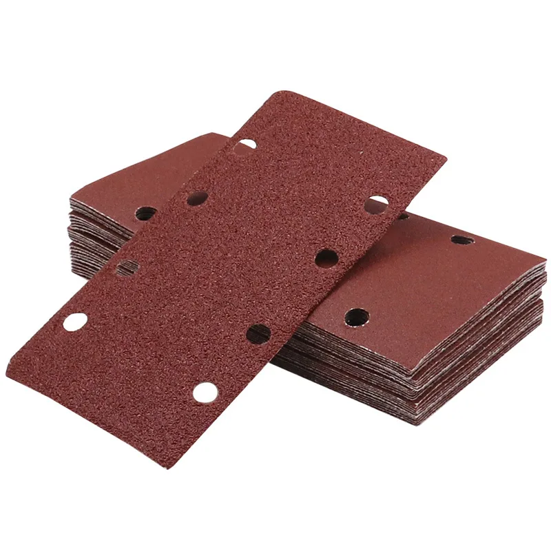 10PCS 93x185mm Square Sandpaper Grit Flocking Sand Paper Special Shaped Disc Abrasive Stone Glass Grinder For Wood Polish Tools