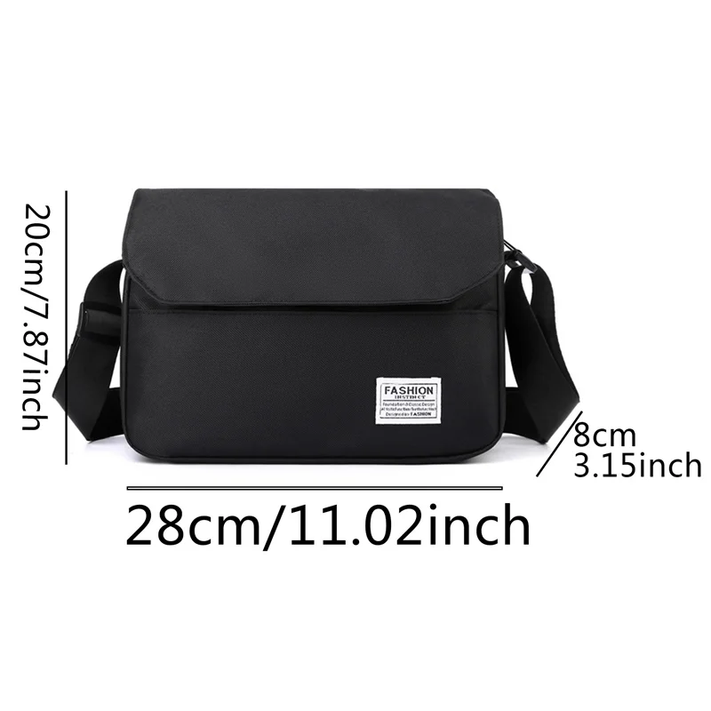 New Men Crossbody Bags Simple Outdoor Leisure Shoulder Bags Travel Messenger Bags Large Capacity Nylon Waterproof School Bags