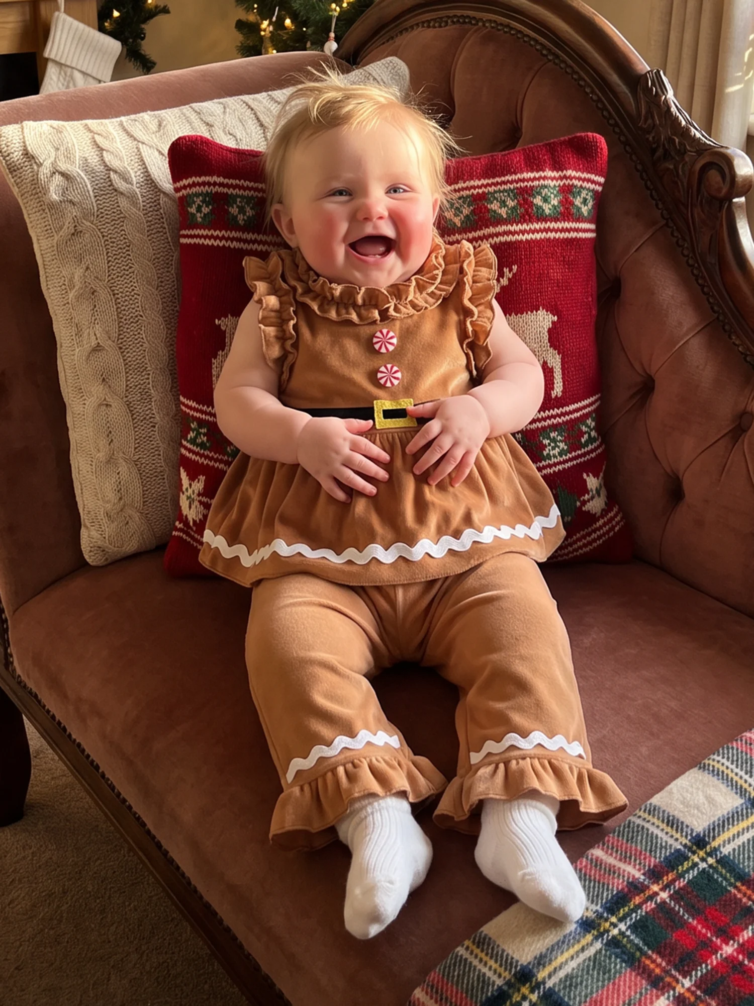 Christmas Outfits Sleeveless Ruffle Girl Christmas Outfits Sleeveless Gingerbread Tops Ruffle Top Rated Christmas Outfits