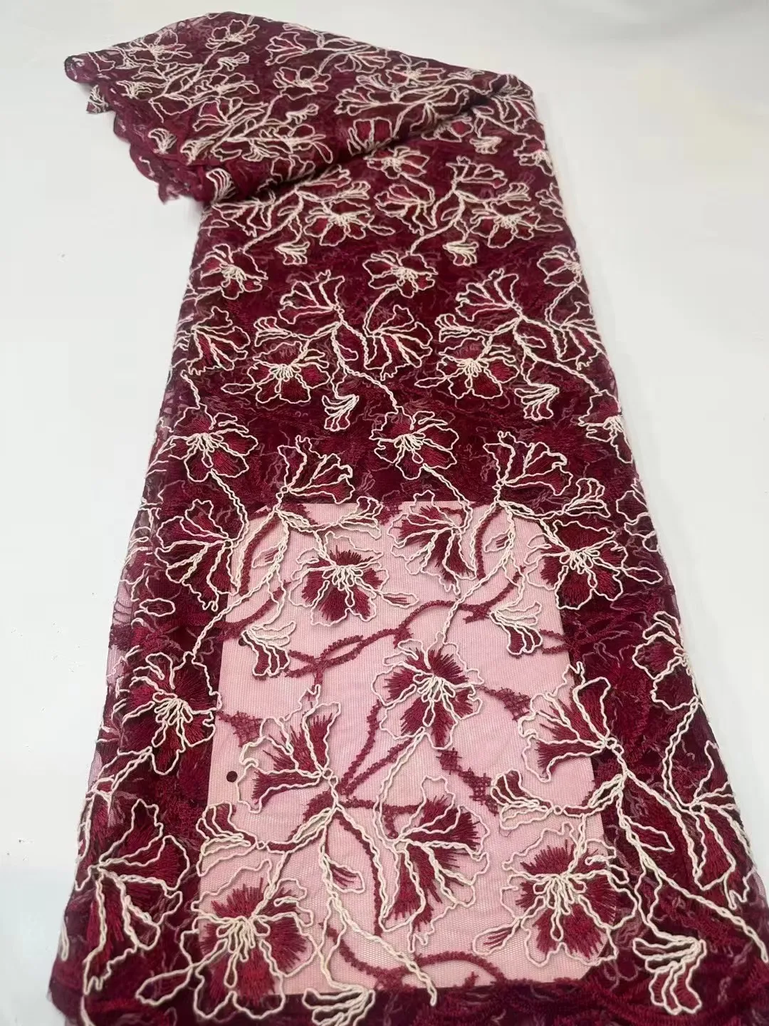 

Nigerian French Mesh Fabrics African Lace Fabrics Sequins High Quality Net Lace Sew Evening Party Dresses for Women