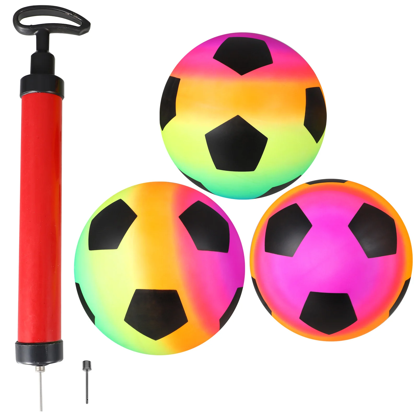 

PVC Explosion-proof Rainbow Balls Inflatable Toys for Kids Pool Beach Play Safe Fun Child Games Outdoor Accessories