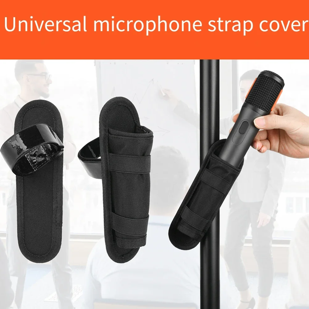 Nylon Microphone Strap Bag with PP Mounting Plate for Stability Suitable for Various Wireless Microphone Models