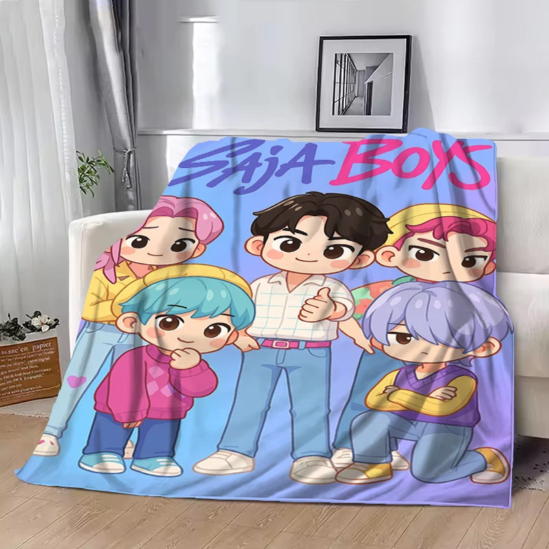 

Hot Kpop Demon Hunters Huntrix Saja Boys Throw Blanket Bed Blankets for Decorative Sofa King Lid Camping Chair Catnap Portable