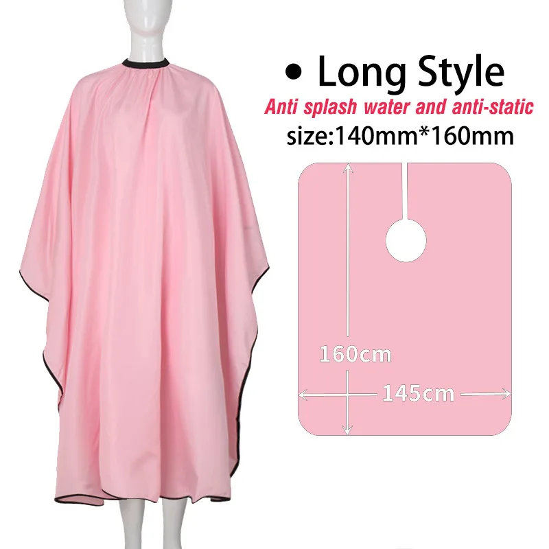 Hairdressing Cape Barber Black Pink White Long Cloth Wrap Protect Gown Apron Waterproof Haircut Cape Personalized Logo 10Pcs