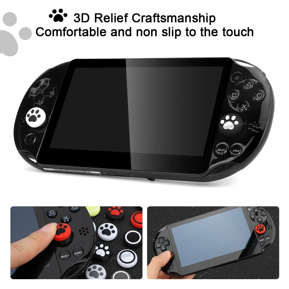 Nuevo para PlayStation Psvita PS Vita PSV 1000/2000 juego delgado silicona suave Thumbstick Grip Cap Joystick 3D cubierta protectora analógica