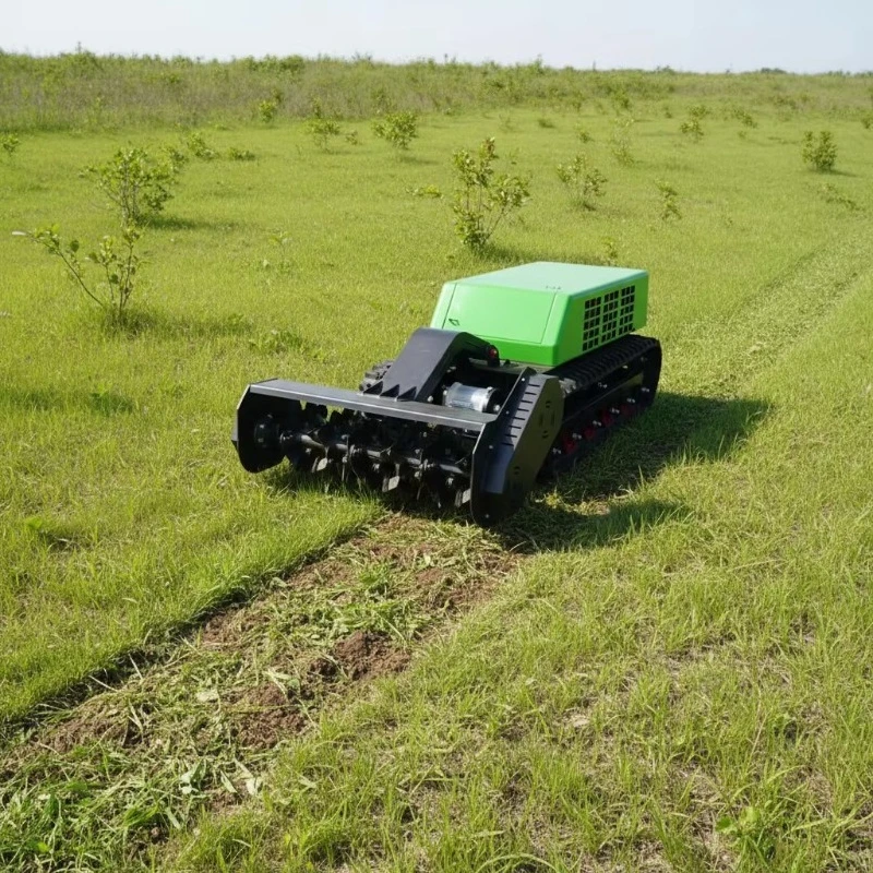 Commercial Remote Control Electric Tracked Lawn Mower for Grass and Weed Cutting