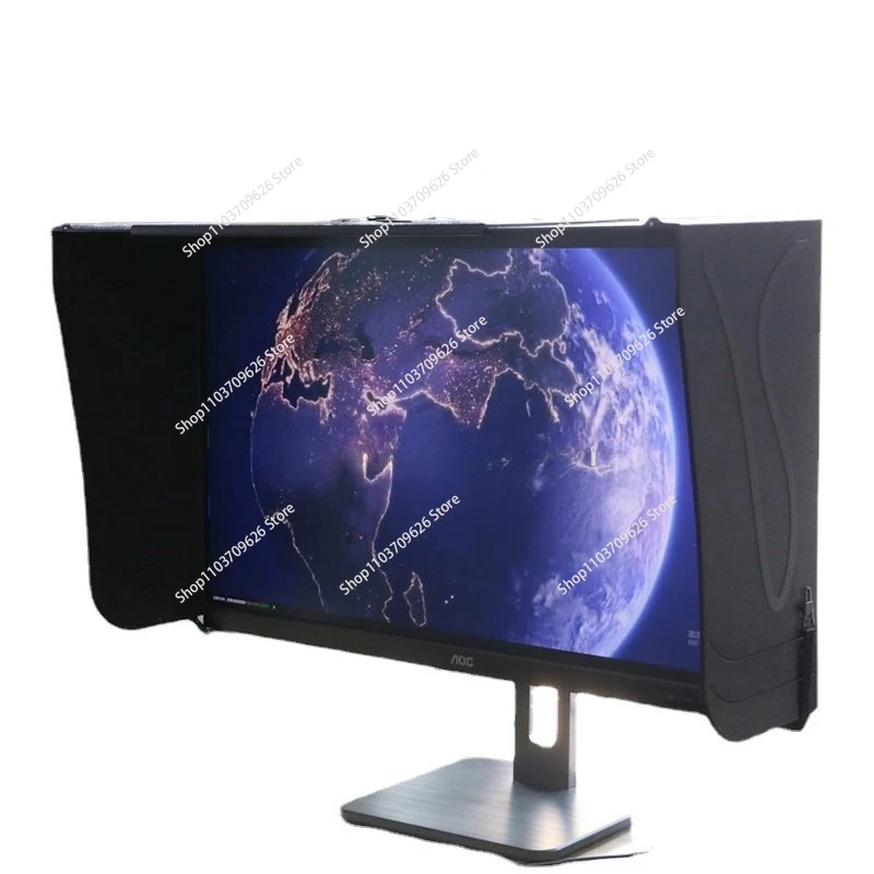 Computer Monitor Hood Desktop 17-27-Inch 41-66cm Width Sun Visor Printing And Repairing Design