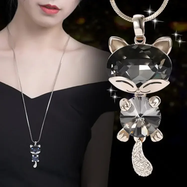 Cute Cat Long Necklaces & Pendants for Women Maxi Collier Femme Fashion Necklace Statement Colar Accessories Jewelry 2026