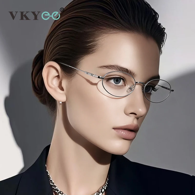 

Женские очки для чтения VICKY с минималистичным геометрическим овальным дизайном и маленькими оправами, с защитой от синего света, с возможностью индивидуальной настройки по рецепту, LS502