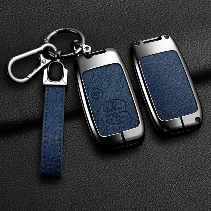 Alloy Car Key Case Cover Shell Fob For Toyota Prius 30 Alpha Aqua Land Cruiser Auris For Lexus LC 200 2012 - 2014 Parts Keychain