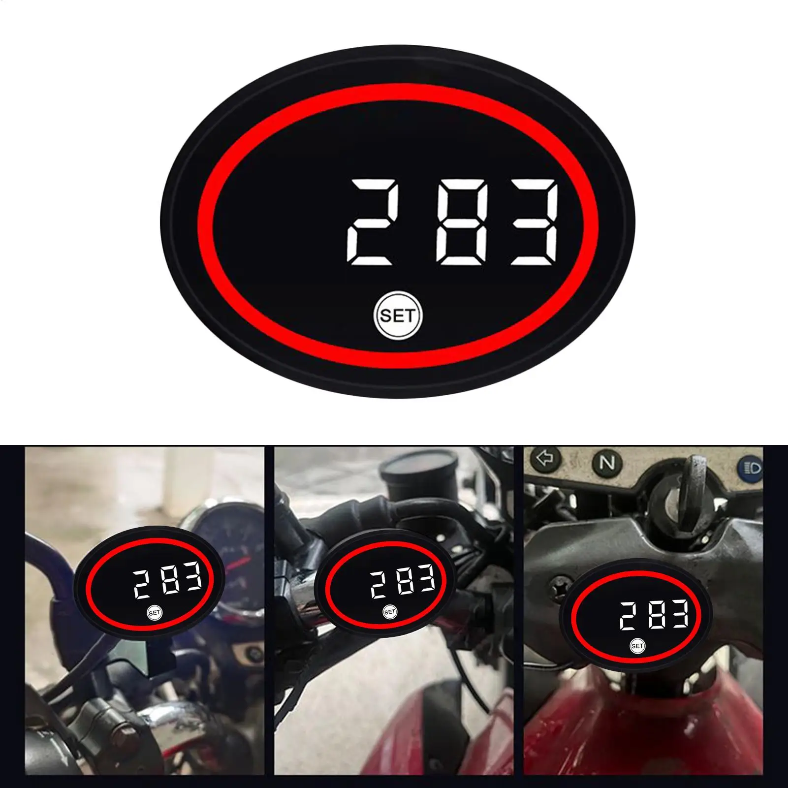 

Motorbike Digital Clock LED Display Small Motorbike Digital Clock Voltage Gauge For Women Teens Cycling Enthusiasts Commuting