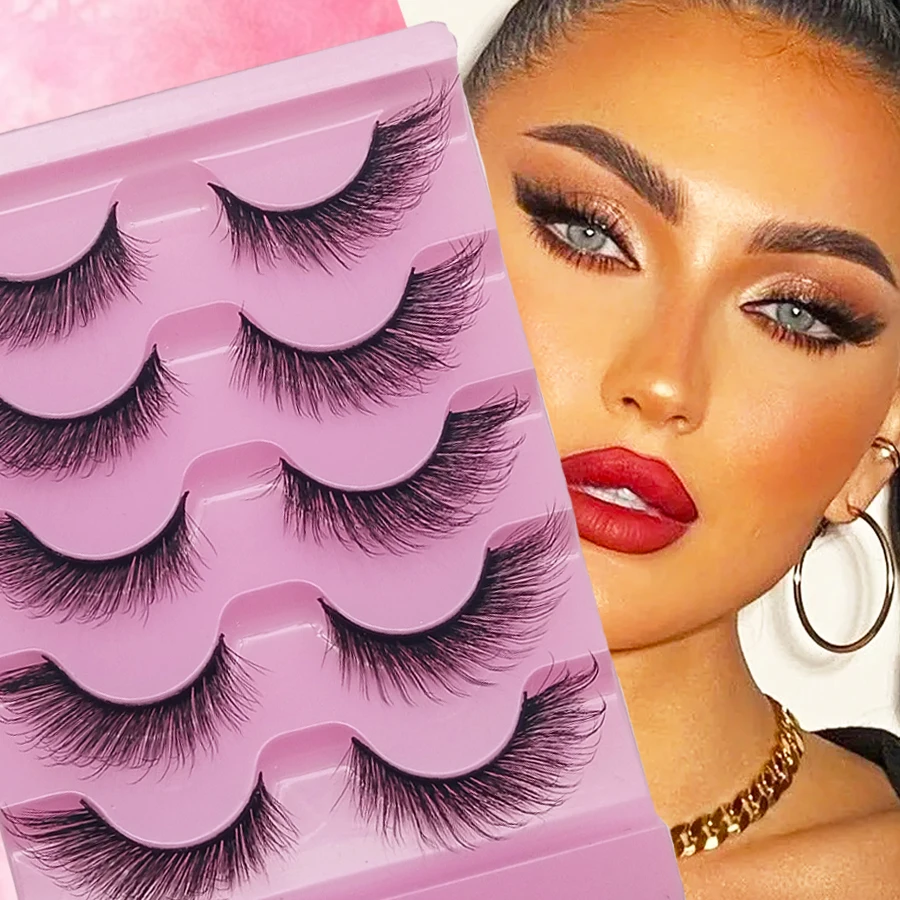 Le ciglia finte naturali con occhio di mango estendono l'aspetto naturale Fluffy Angel-5 paia, mostrano facilmente l'aspetto affascinante