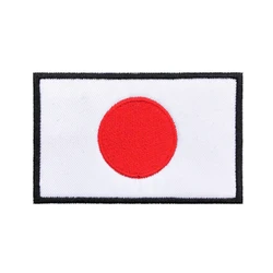 1PC flaga japonii łatki Armband haftowane patche Hook & Loop lub haftowane naprasowanki odznaka wojskowy pasek