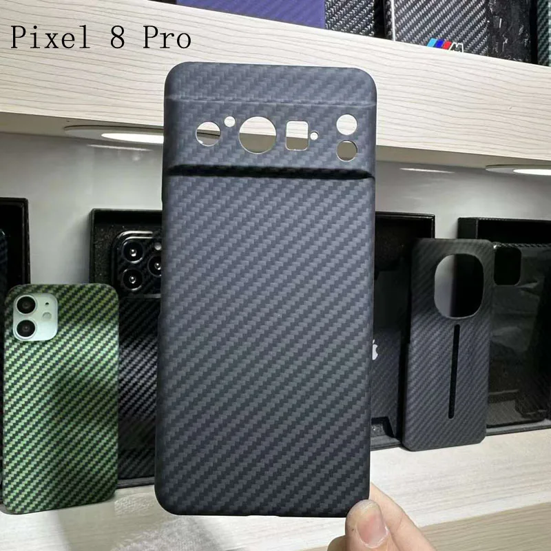 Case for Google Pixel 8 & 8 Pro Ultrathin Real Carbon Aramid Fiber Anti-explosion Mobile Phone Protective Cover Protection Shell