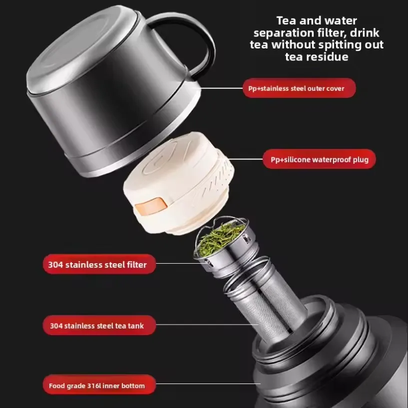 High capacity thermos kettle stainless steel car outdoor travel hiking thermos cup tea making sports water kettle 1.7/3.2L