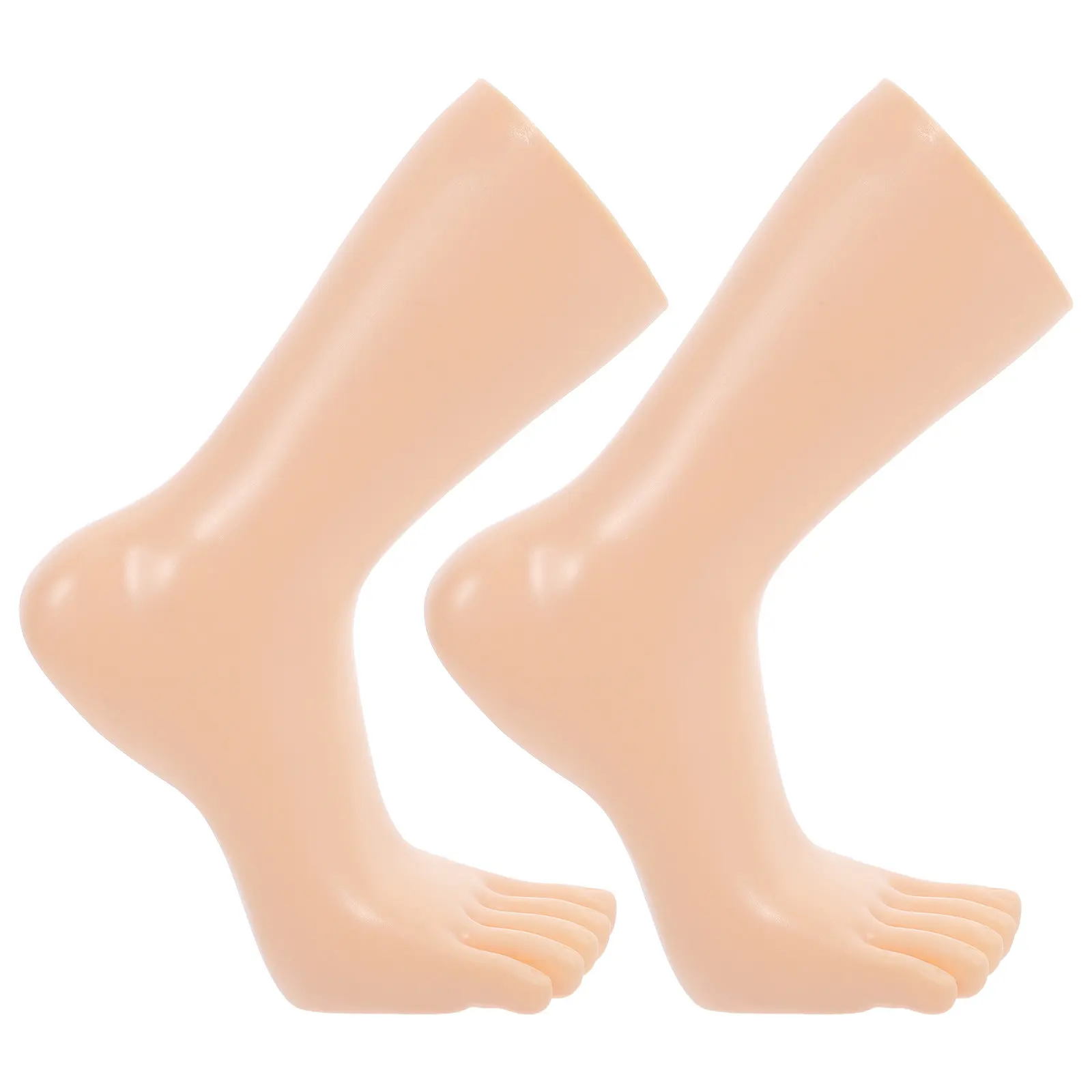 1Pair Toe Socks Display Foot Mannequin Realistic Fake Leg Stable Base Sock Display Stand Retail Showcase Foot Mannequin