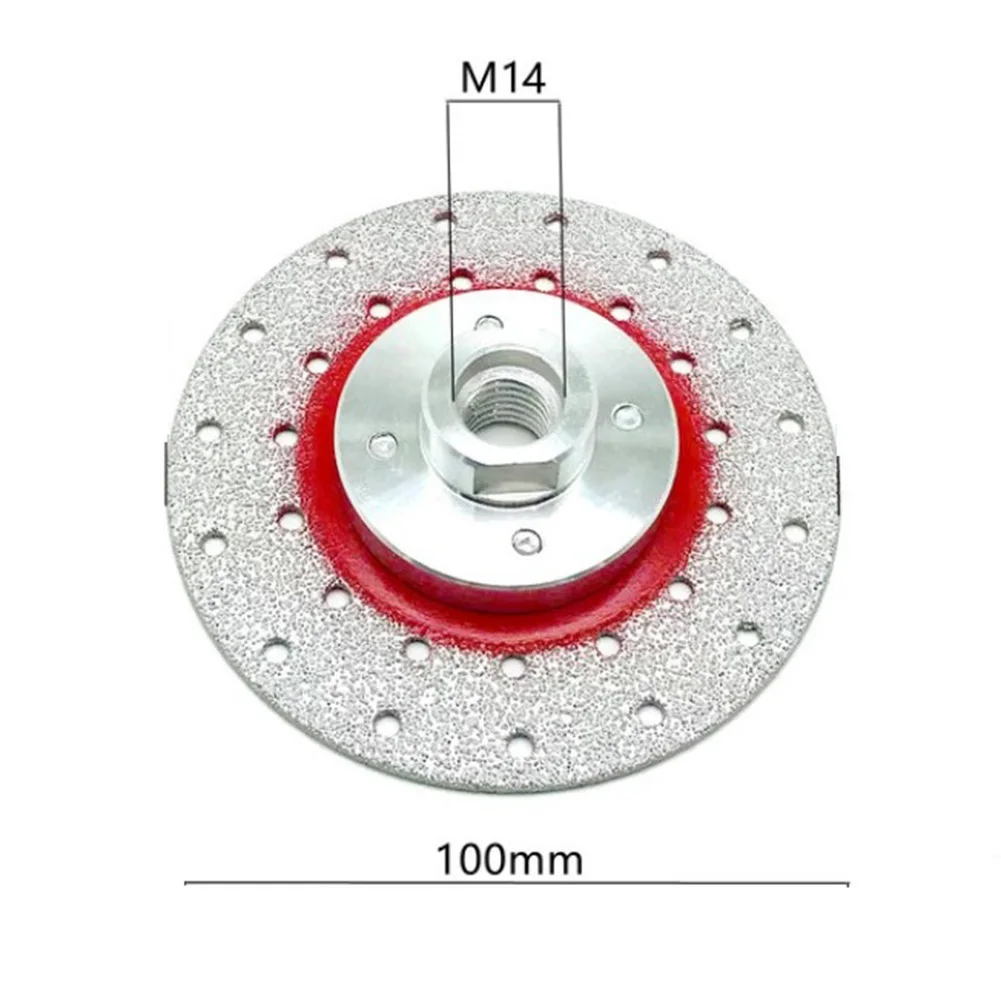 Diamond Coated Grinding Disc for M14 Flange Angle Grinders Double Sided Design 100/115/125mm for Cutting Ceramic and Quartz