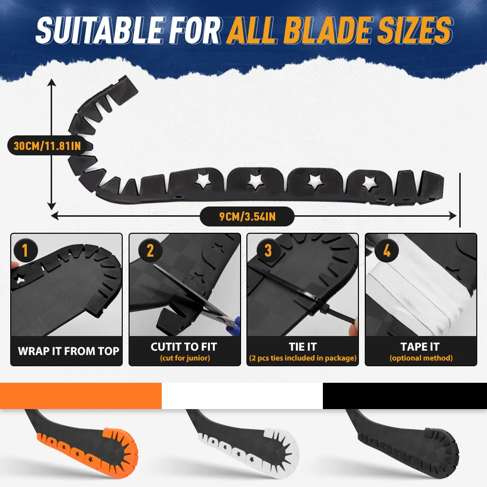 3 قطعة عصا هوكي الجليد شفرة حامي مادة البولي بروبيلين ملحقات هوكي الجليد لممارسة التدريب على هوكي الجليد