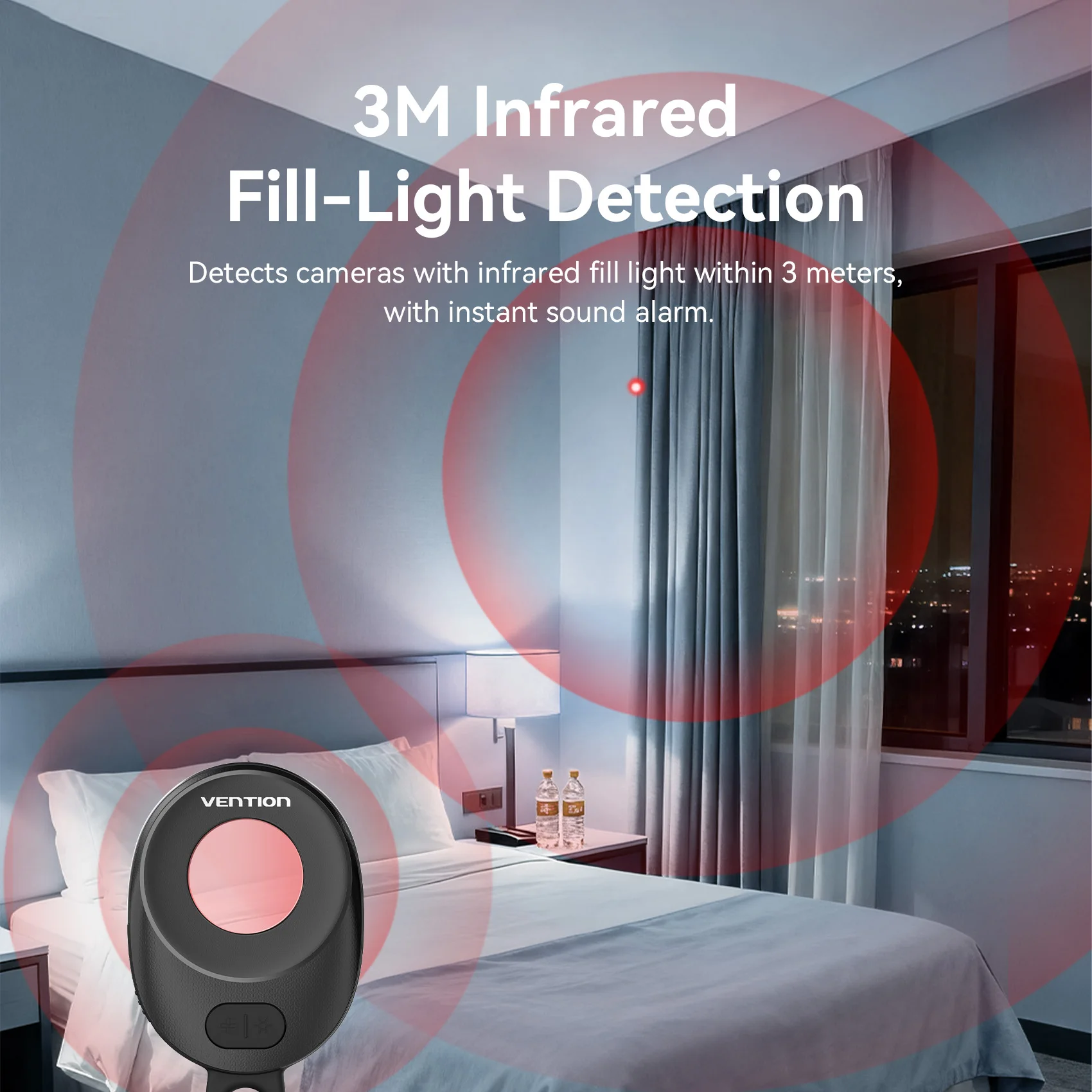 Vention Infrared Camera Detector Intelligent Hidden Camera Signal Security Alarm Anti Spy Candid Peeping Protection Detector ﻿
