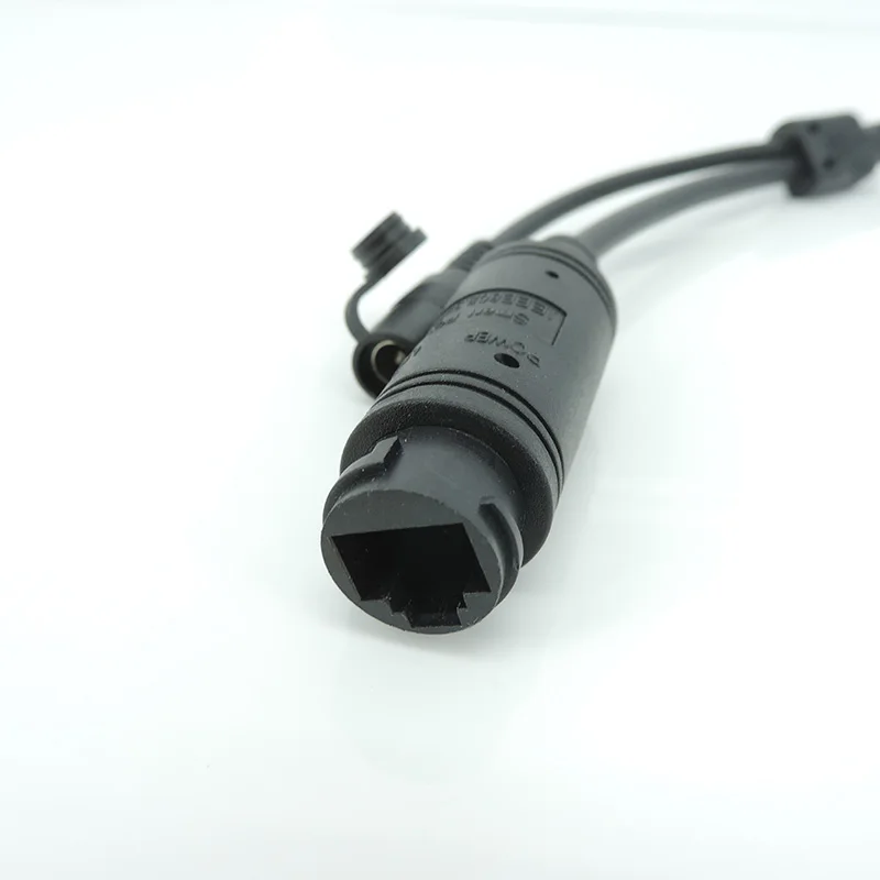 สาย POE 48V ถึง12V พร้อมสายสัญญาณเสียง DC สำหรับกล้อง IP RJ45โมดูล POE ในตัวสำหรับกล้องวงจรปิด IP
