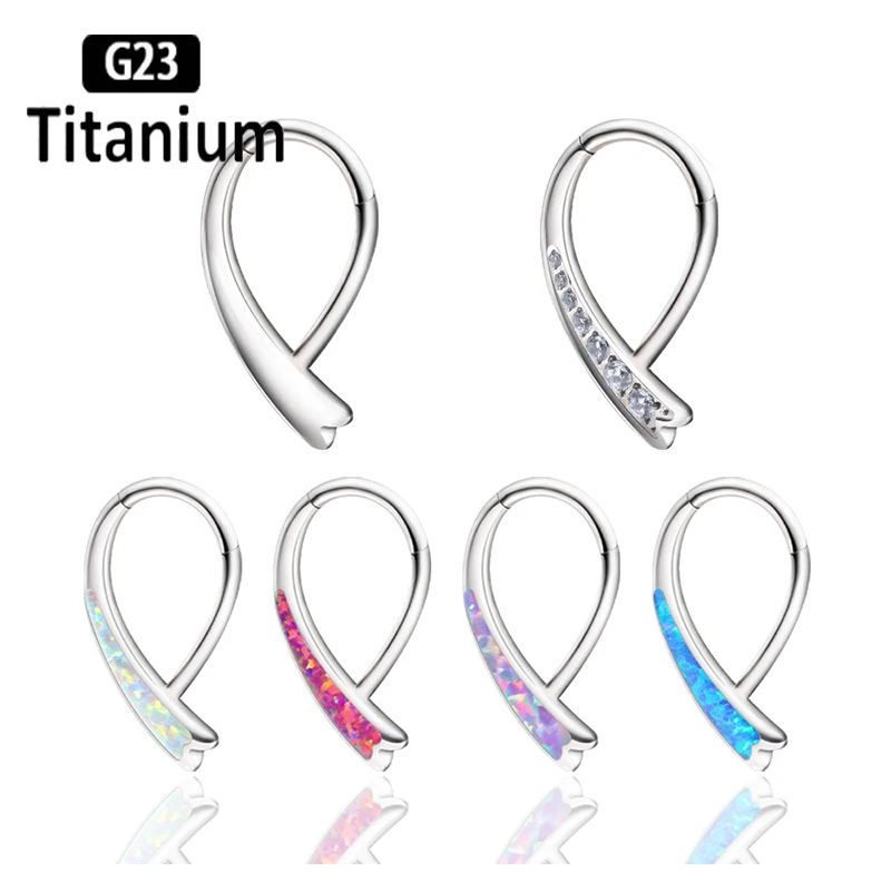 G23 Titanium Piercing High Quality Septum Clicker Nose Rings Segment Tragus Cartilage Daith Hoops Earrings Piercing Body Jewelry