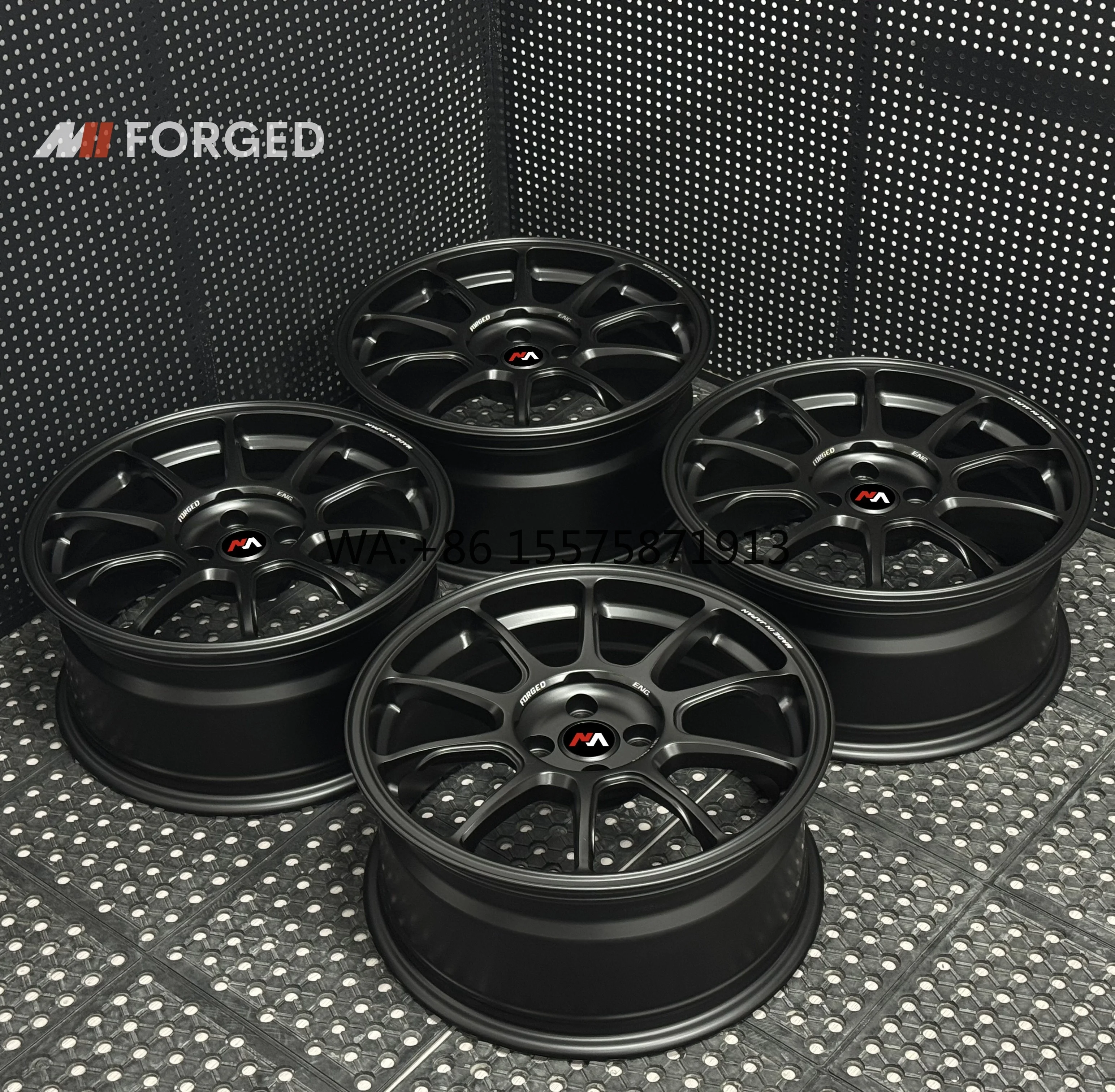 For  Forged Satin Black 4x100 Volk ZE40 16 17 Inch for Mazda MX-5 Miata Honda Civic Mini Cooper Lotus Elise Abarth 124 Spider