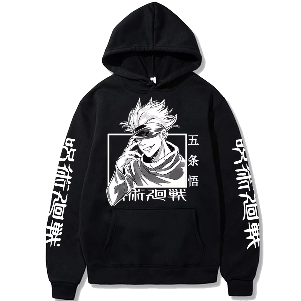 Anime Jujutsu-Kaisen Gojo Satoru Male Fashion Hoodie Harajuku Pullover Tops Man's Woman Sweatshirt Fans Gift
