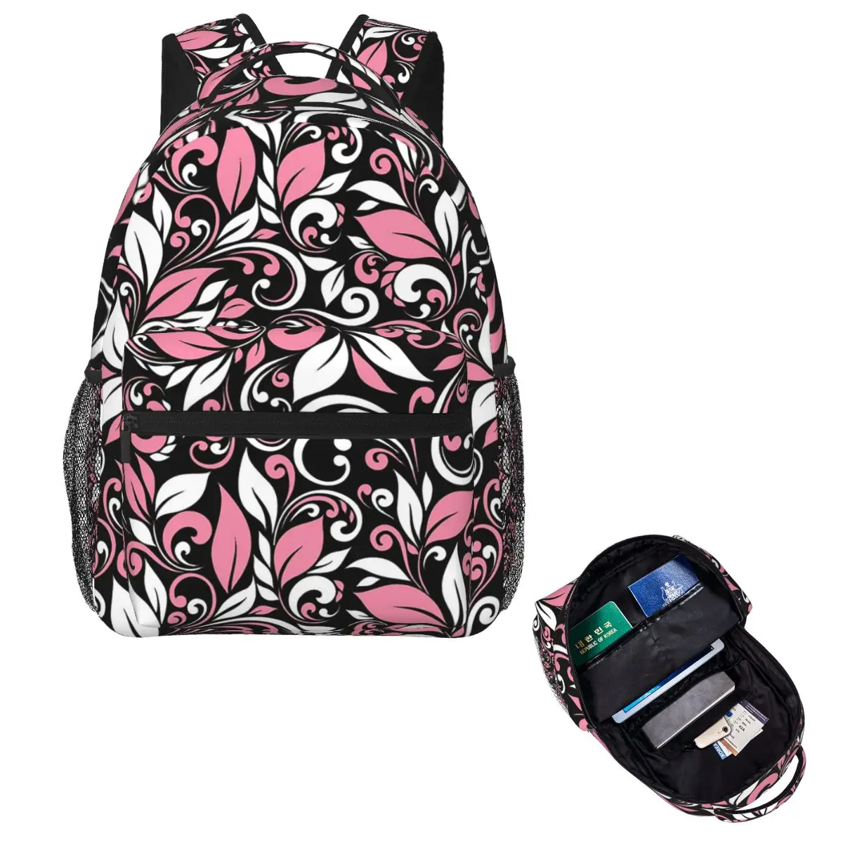 

Midnight Floral 2 Backpack Hot Sale Daypack Large Capacity Kids BookBag School Bag Shoulder Bags for Men Women