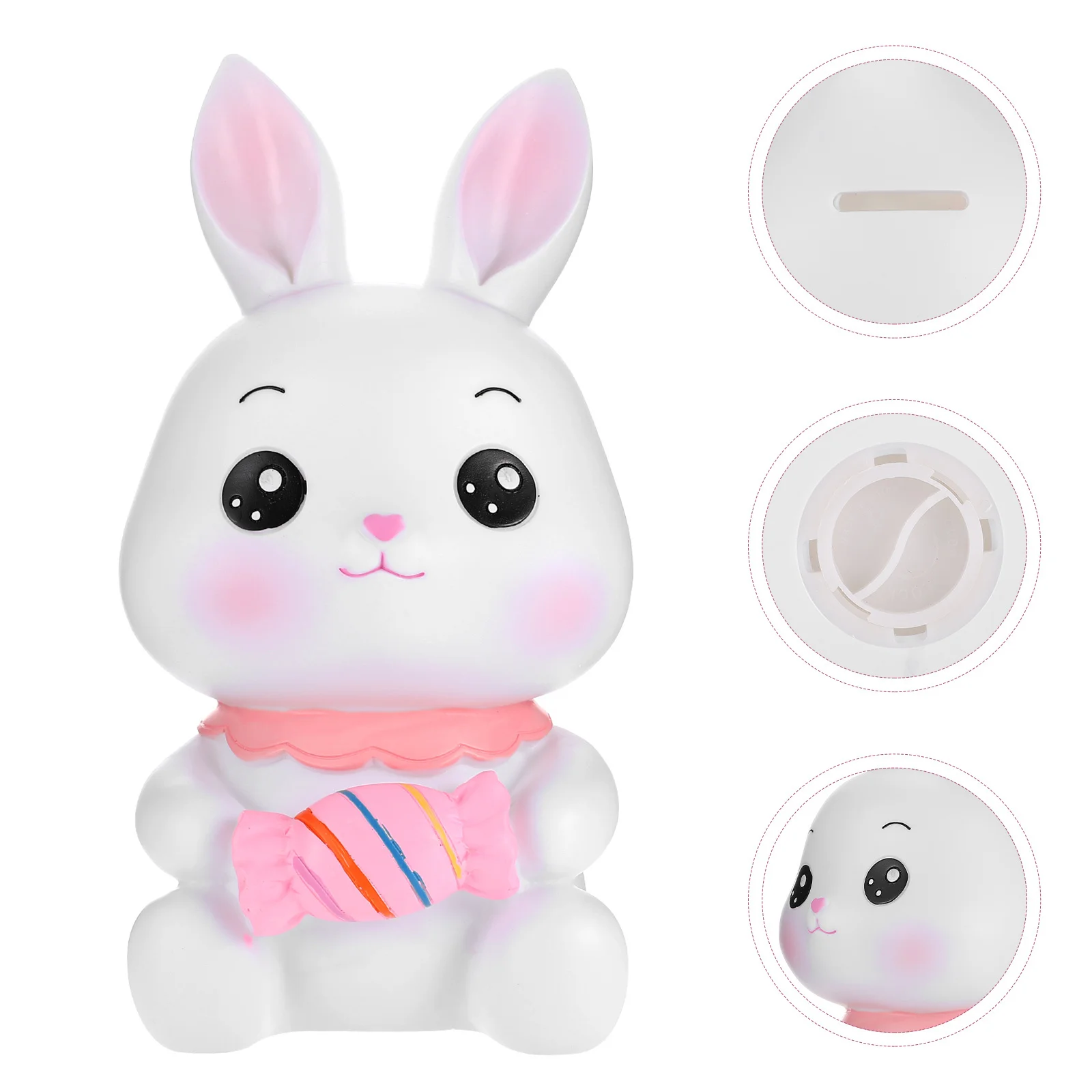 Lovely Bunny Shaped Coin Jar Kids Money Saving Bank Educational Piggy Bank Fine Workmanship Desktop Saving Pot Cartoon Animal