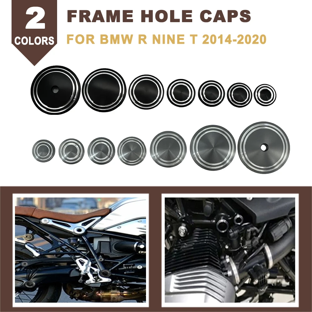 

Motorcycle CNC Frame Hole Cover Caps Plug Frame Cap Accessories For BMW RNINET R9T R NINET Pure Racer Scrambler Urban 2024-2020