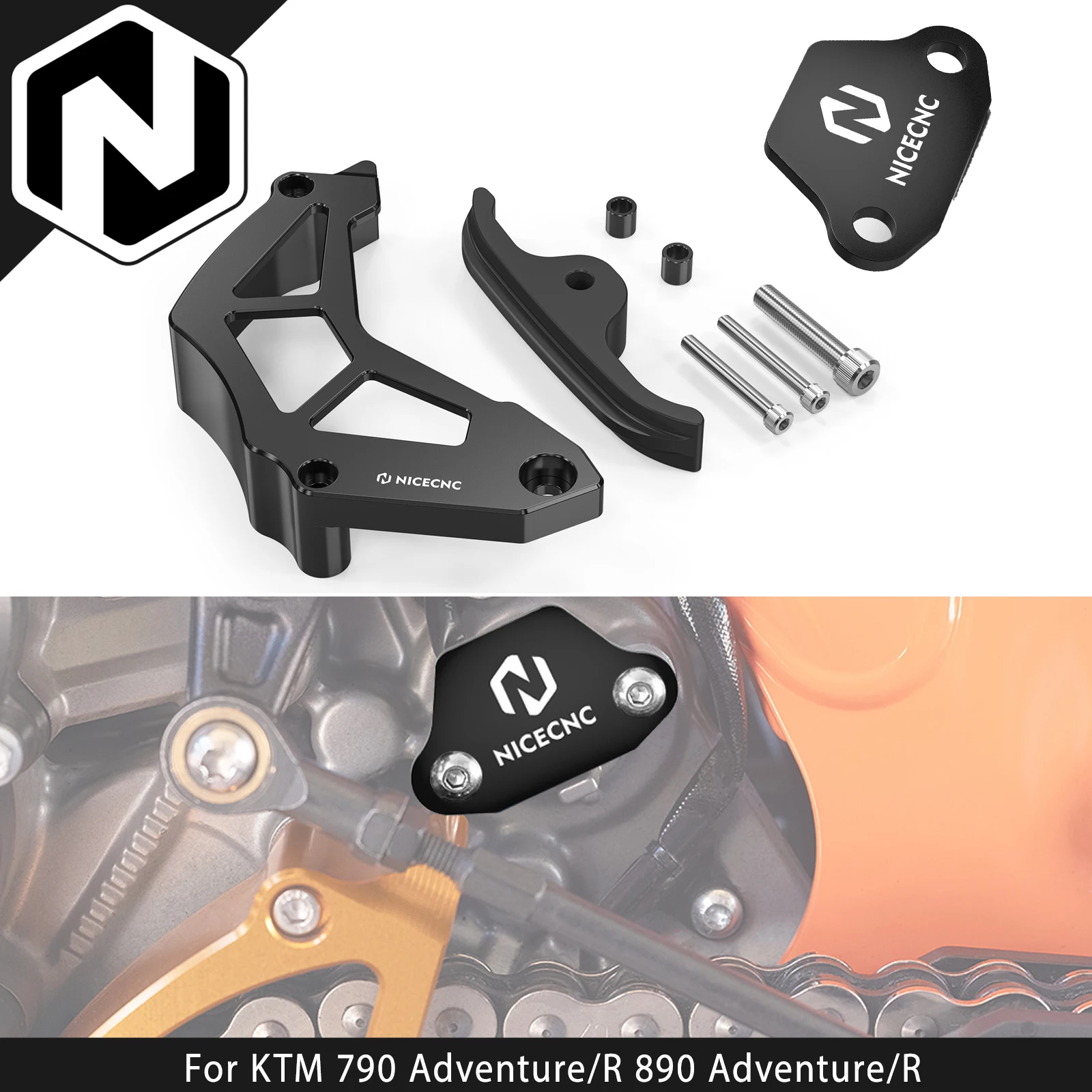 

Front Sprocket Guard Protector Cover For KTM 790 Adventure/R 2019-2020 890 Adventure/R 21-2023 790/890 Duke Husqvarna Norden 901