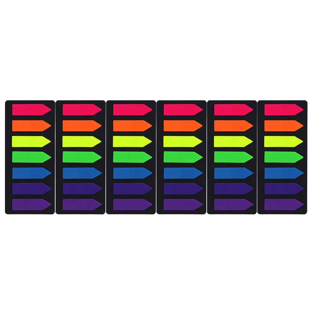 

Fluorescent Combination 6 Sets Self adhesive Note Pads Memo Index Ruler Card Colorful Label Tag Tearable Memos