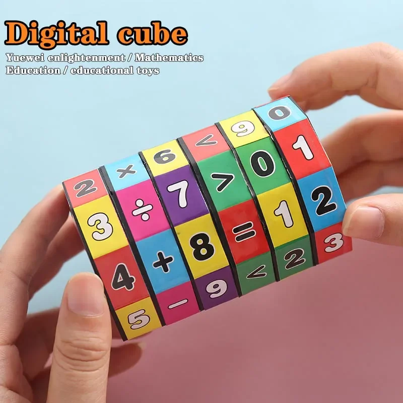 5PCS Arithmetic Cube Kids Educational Toys Number Arithmetic Teaching Parent-child Toy Detachable Cube Kindergarten Baby Gift