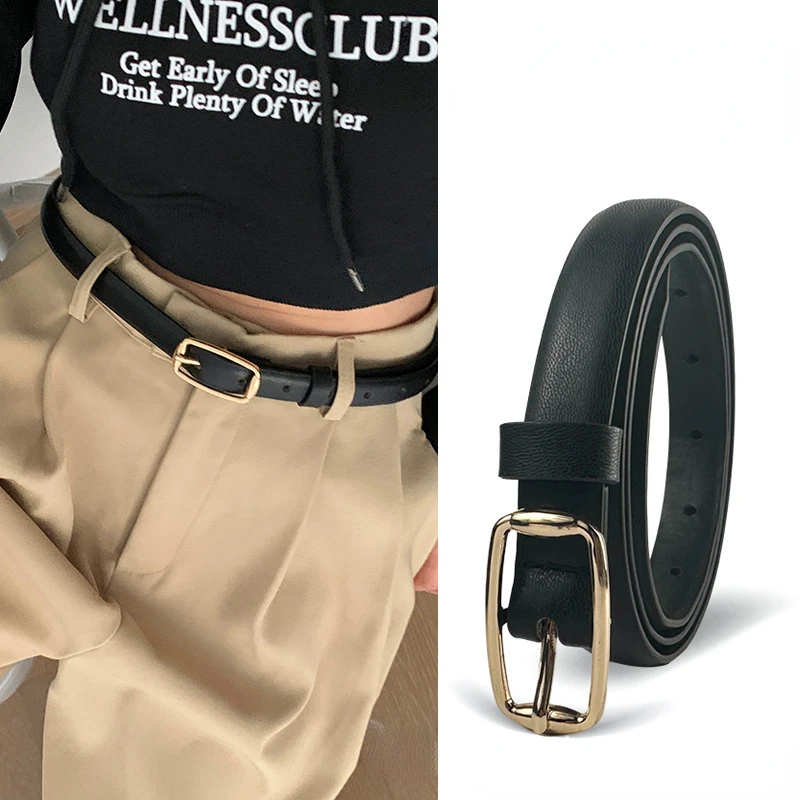 Vintage PU Leather Belt for Women Elegant and Chic Skinny Waist Chain Casual Wear Multiple Sizes Perfect for All Occasions