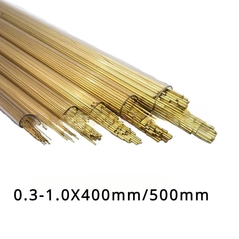 100PCS  Brass Electrode Tube Single Hole 0.2/0.4/0.6/0.8/1.0*400mm/500mm for EDM Drilling Machine