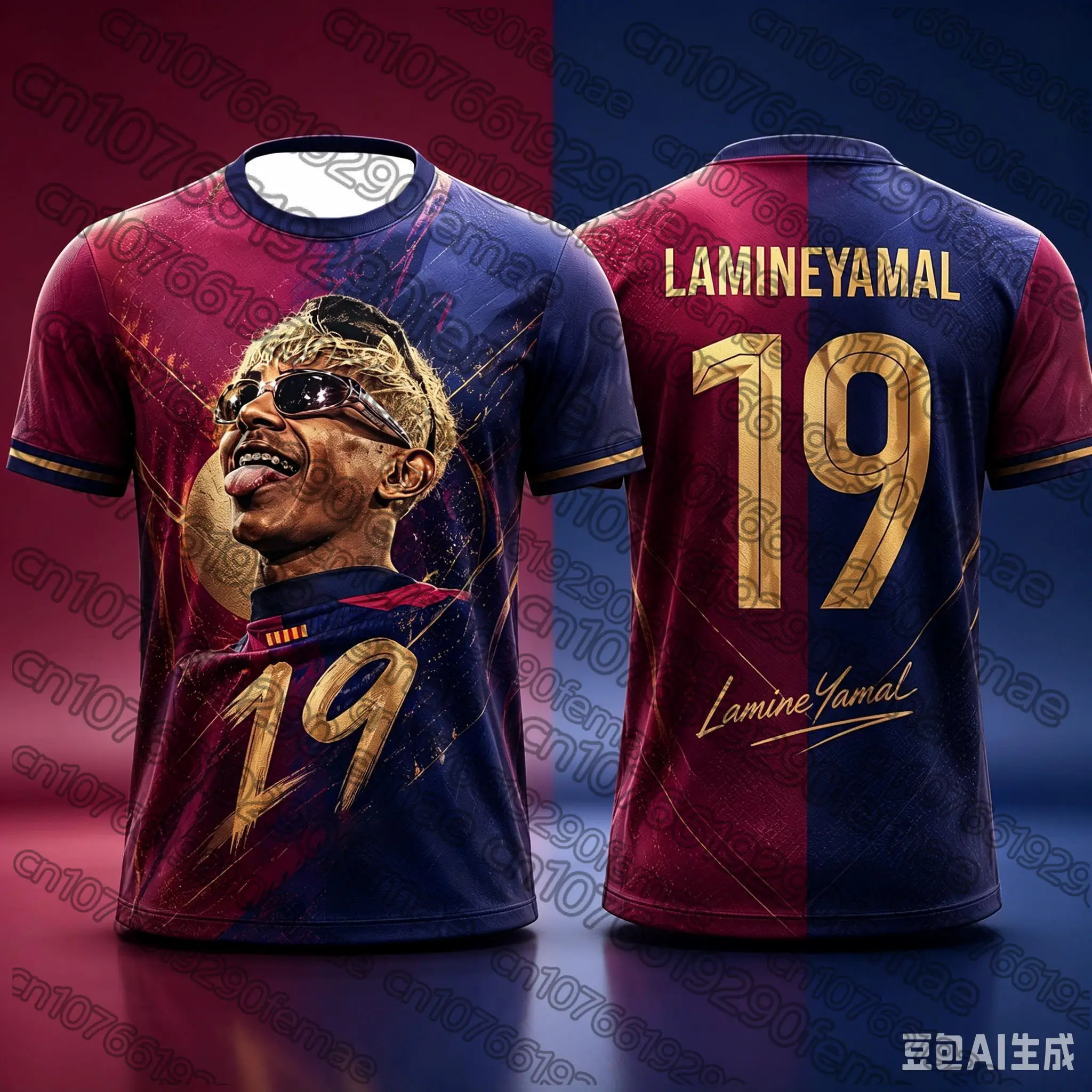 T-shirt de randonnée à séchage rapide + maillot de supporter de football 2-en-1 |   Nouveau design de numéro/nom 2026 |   Maillot de football familial haut de gamme