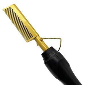 1 ensemble de brosses à lisser à peigne chaud brosse à lisser peigne chaud à presser à chaud électrique brosses électriques pour cheveux Outils de coiffure 10 meilleurs lisseurs à lisser pour peignes en vente - No 6