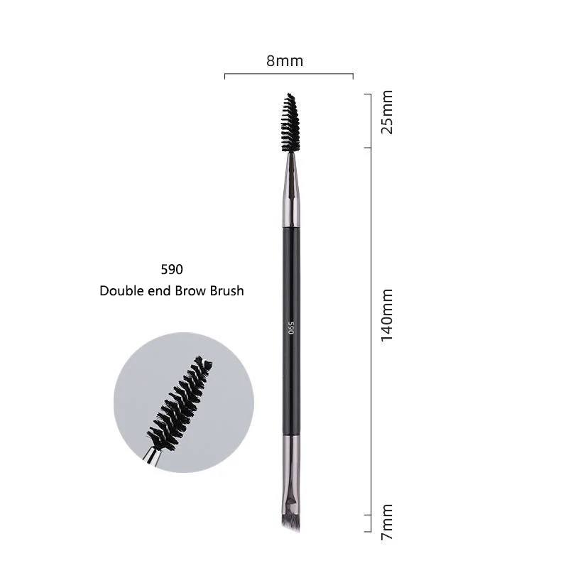 1pc Angled Eyebrow Makeup Brushes Detail Eye Make up Brush Basic double-sided cosmetic tools brow lash roller exquisite soft 590