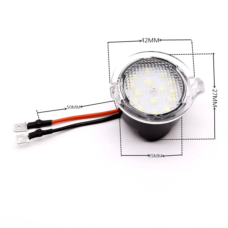2PCS LED Under Side Mirror Puddle Light White Light Warning Lamps Accessories for Ford Edge/Mondeo/Fusion Gen 2/Everest detail image 5
